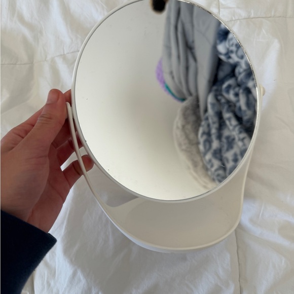 Room Essentials White Vanity Mirror - 360° Swivel Tabletop - Picture 3 of 9